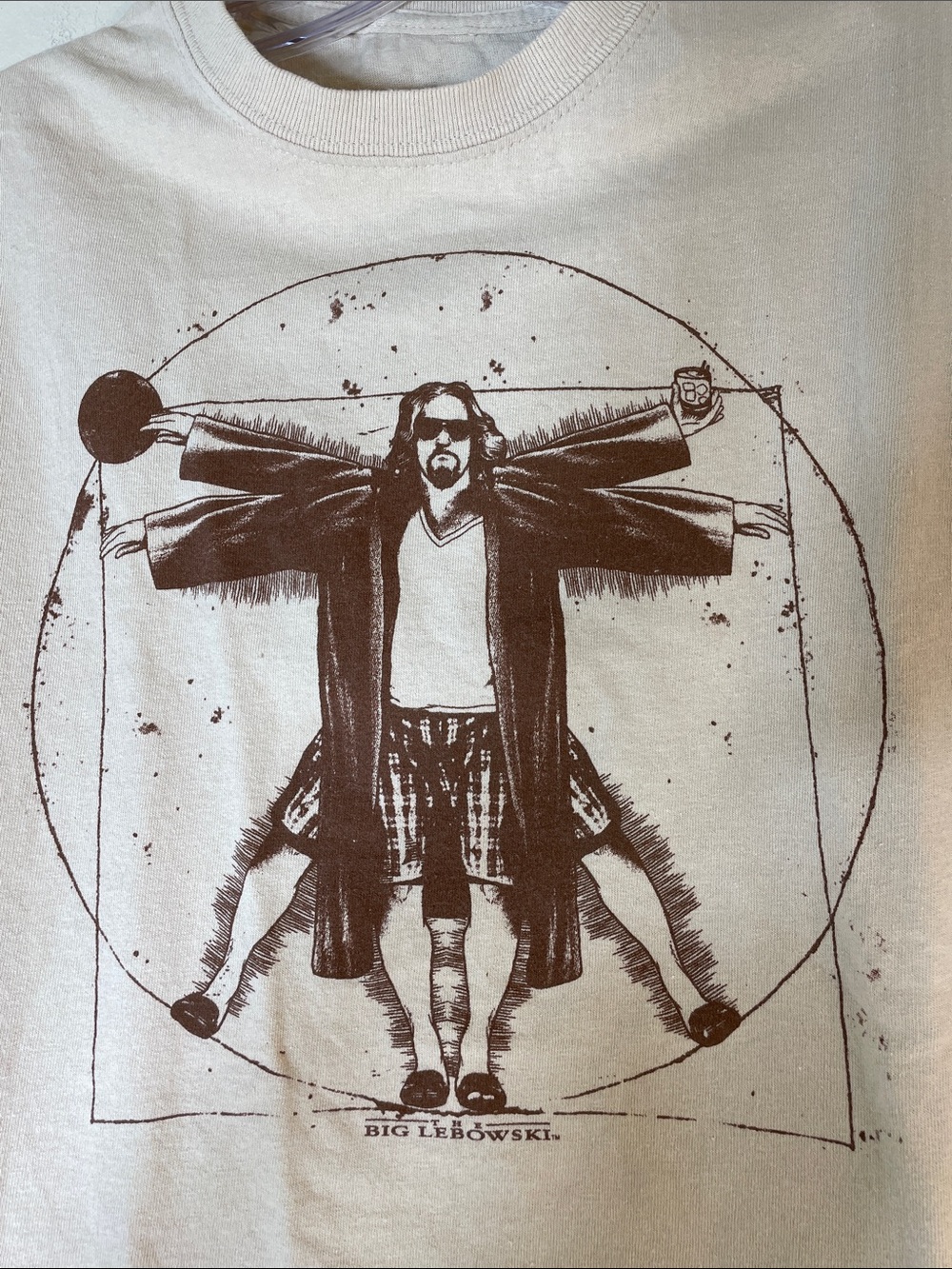 Ripple Junction Short-Sleeve Tee with Brown Vitruvian Dude Graphic. Men’s M. - Picture 3 of 4